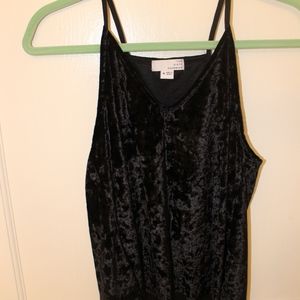 Black Suede Tank Top Shirt